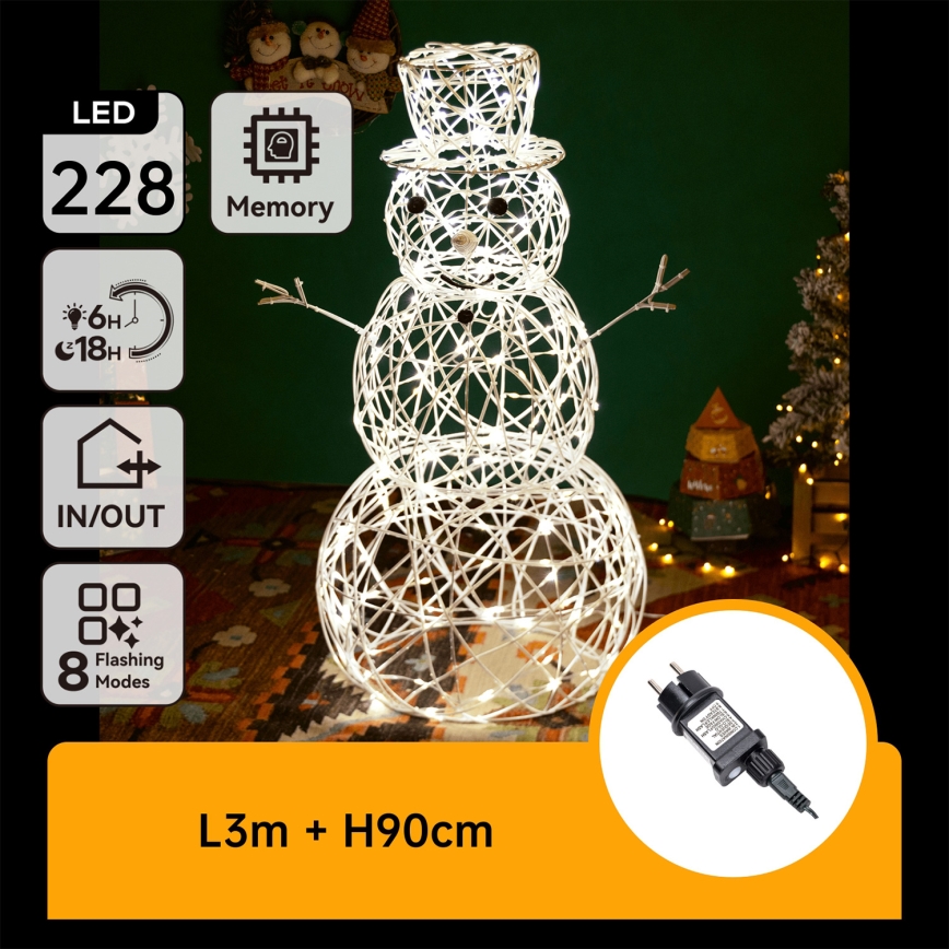 Brilagi - LED spoljašnja božićna dekoracija LED/3,6W/31/230V 2700K 90 cm IP44 snegović