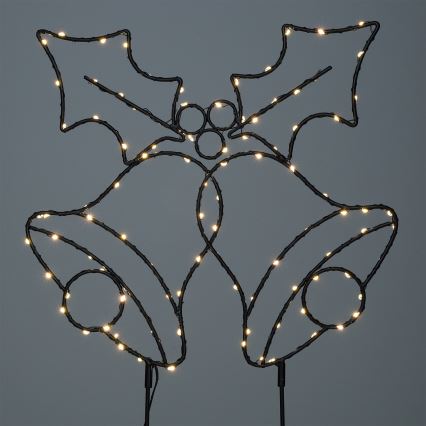 Brilagi - LED spoljašnja božićna dekoracija LED/3xAA IP44 55x32 cm zvončići