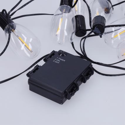 BRILAGI - LED spoljašnja božićna girlanda 10xLED/3xAA 3,2m IP44 topla bela