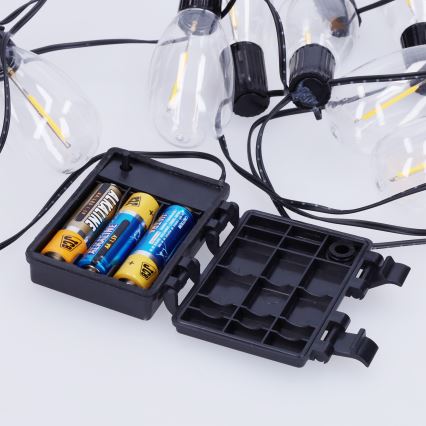 BRILAGI - LED spoljašnja božićna girlanda 10xLED/3xAA 3,2m IP44 topla bela