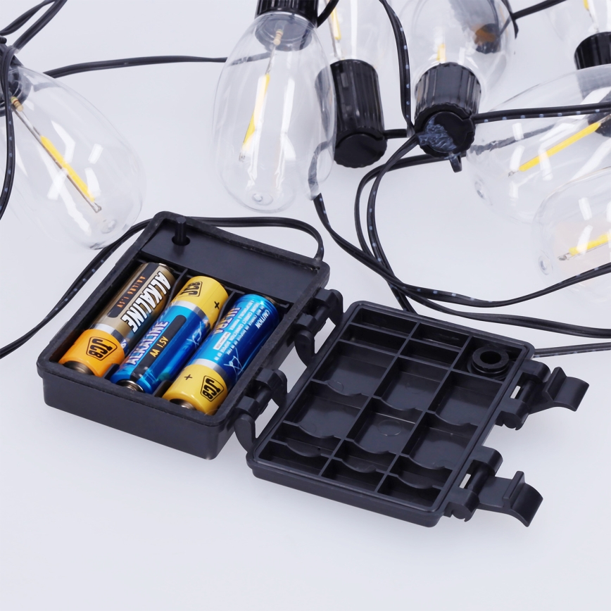 BRILAGI - LED spoljašnja božićna girlanda 10xLED/3xAA 3,2m IP44 topla bela