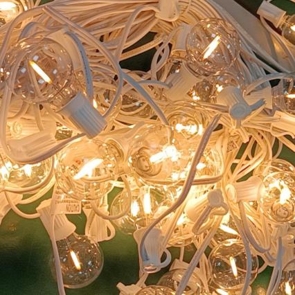 Brilagi - LED spoljašnja dekorativna girlanda GIRLANDA 25xE12/0,8W/230V 20m bela IP44 topla bela