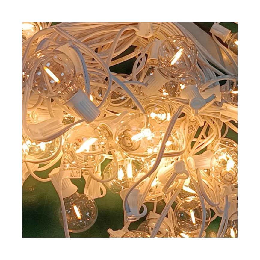 Brilagi - LED spoljašnja dekorativna girlanda GIRLANDA 25xE12/0,8W/230V 20m bela IP44 topla bela