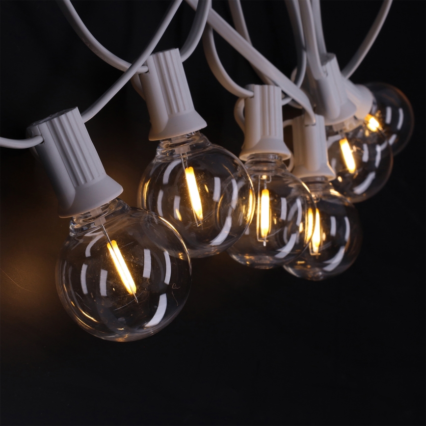 Brilagi - LED spoljašnja dekorativna girlanda GIRLANDA 25xE12/0,8W/230V 20m bela IP44 topla bela