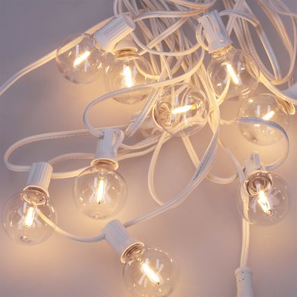 Brilagi - LED spoljašnja dekorativna girlanda GIRLANDA 25xE12/0,8W/230V 20m bela IP44 topla bela