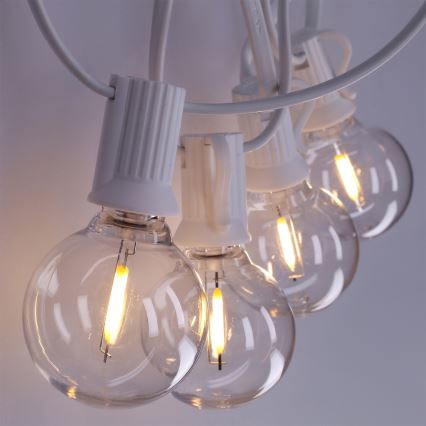 Brilagi - LED spoljašnja dekorativna girlanda GIRLANDA 25xE12/0,8W/230V 20m bela IP44 topla bela