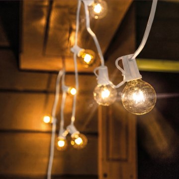 Brilagi - LED spoljašnja dekorativna girlanda GIRLANDA 10xE12/0,6W/230V 8m bela IP44 toplo bela