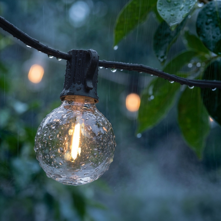 Brilagi - LED spoljašnji dekorativni lanac GIRLANDA 10xE12/0,6W/230V 8m crna IP44 topla bela