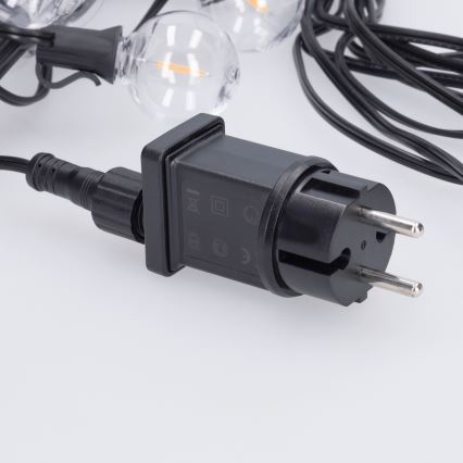 Brilagi - LED spoljašnji dekorativni lanac GIRLANDA 10xE12/0,6W/230V 8m crna IP44 topla bela
