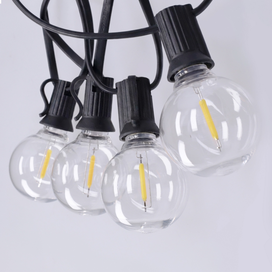 Brilagi - LED spoljašnji dekorativni lanac GIRLANDA 10xE12/0,6W/230V 8m crna IP44 topla bela