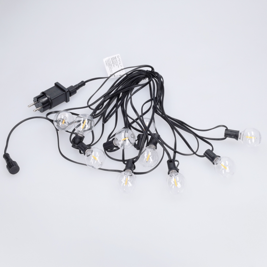 Brilagi - LED spoljašnji dekorativni lanac GIRLANDA 10xE12/0,6W/230V 8m crna IP44 topla bela