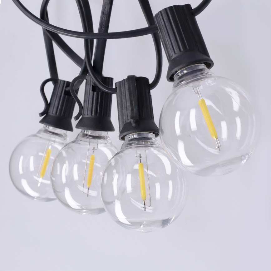 Brilagi - LED spoljašnji dekorativni svetleći lanac GIRLANDA 25xE12/0,36W/24V 20m crna IP44 topla bela