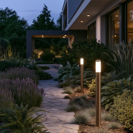 BRILAGI - LED spoljašnja lampa ELIA 1xE27/7W/230V 4000K IP44 100 cm mat hrom