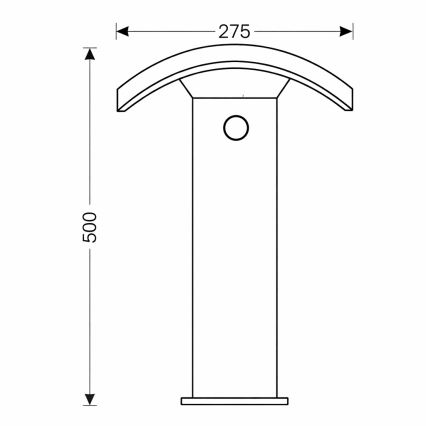 Brilagi - LED spoljašnja lampa sa senzorom ARCELO LED/9W/230V 50 cm IP54