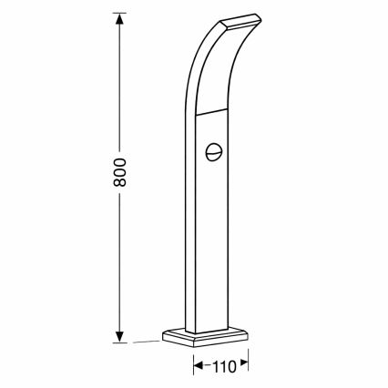 Brilagi - LED Spoljašnja lampa sa senzorom ARCELO LED/9W/230V 80 cm IP44