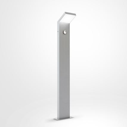 Brilagi - LED spoljašnja lampa sa senzorom RIANO LED/8W/230V srebrna IP65 80 cm