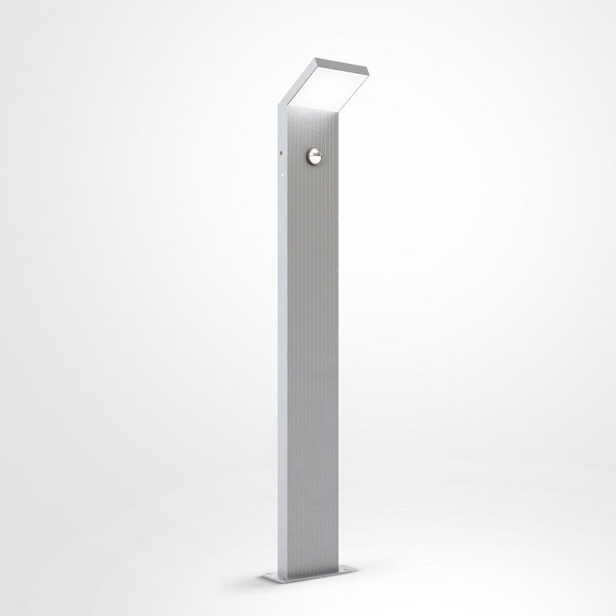 Brilagi - LED spoljašnja lampa sa senzorom RIANO LED/8W/230V srebrna IP65 80 cm