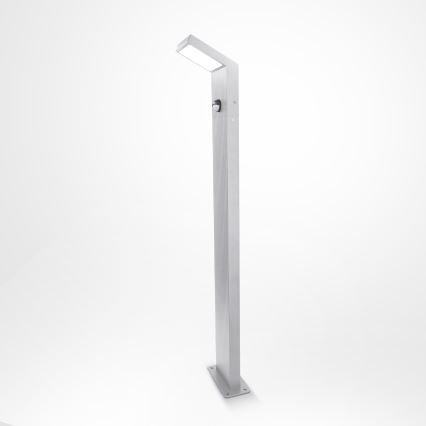 Brilagi - LED spoljašnja lampa sa senzorom RIANO LED/8W/230V srebrna IP65 80 cm