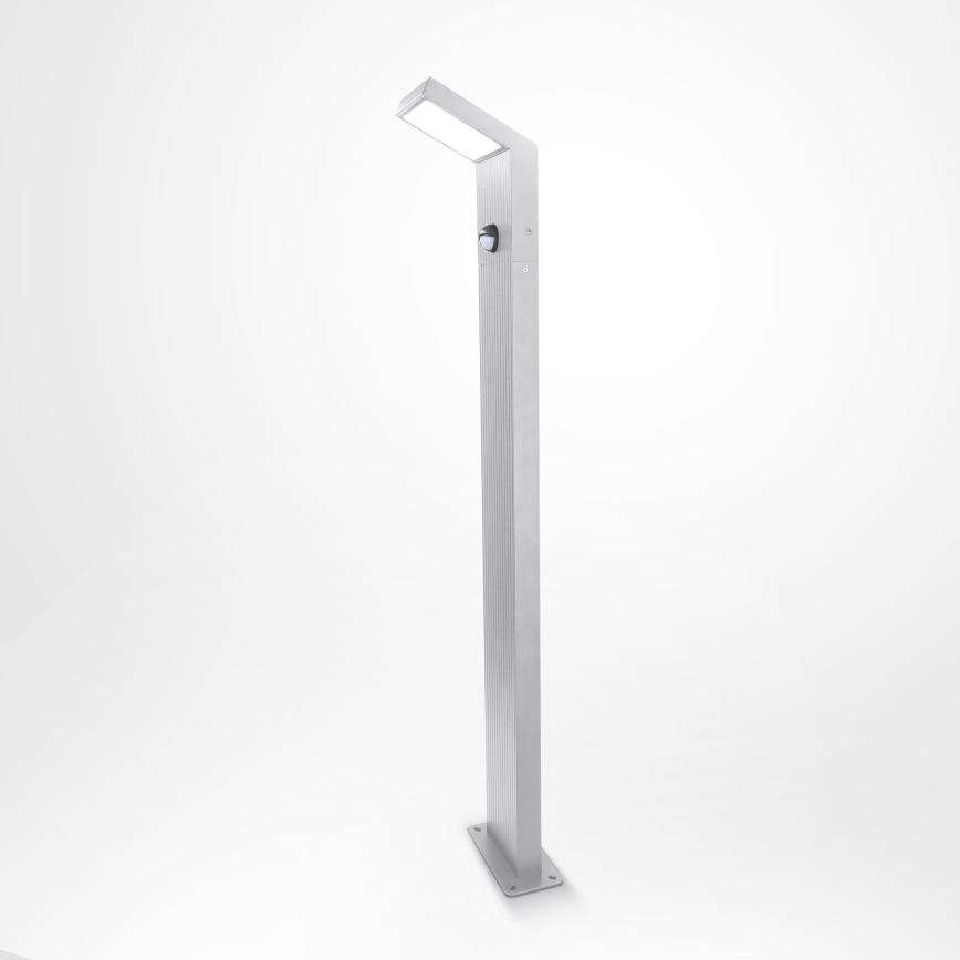 Brilagi - LED spoljašnja lampa sa senzorom RIANO LED/8W/230V srebrna IP65 80 cm