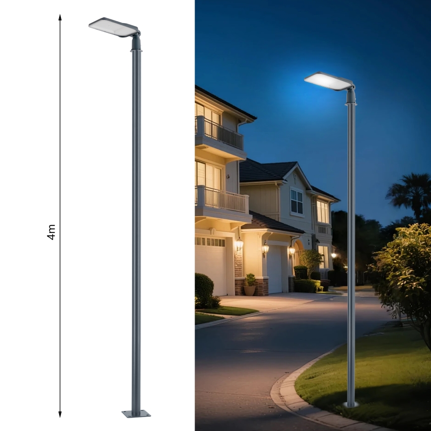 Brilagi - LED spoljašnja ulična lampa sa stubom i zglobom 4 m URBANLIGHT LED/100W/230V antracit IP65