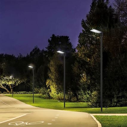 Brilagi - LED ulična lampa za spoljašnju upotrebu sa stubom i zglobom 4 m URBANLIGHT LED/200W/230V crna IP65