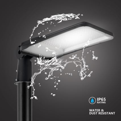 Brilagi - LED ulična lampa za spoljašnju upotrebu sa stubom i zglobom 4 m URBANLIGHT LED/200W/230V crna IP65