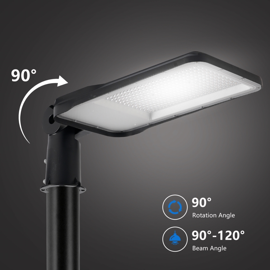 Brilagi - LED ulična lampa za spoljašnju upotrebu sa stubom i zglobom 4 m URBANLIGHT LED/200W/230V crna IP65