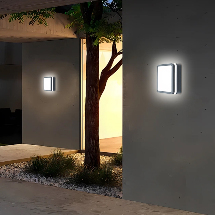 Brilagi - LED spoljašnje svetlo sa senzorom BENE LED/18W/230V 22x22 cm antracit IP54