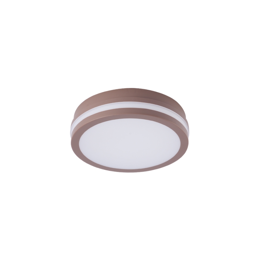 Brilagi - LED spoljašnje plafonsko svetlo sa senzorom BENE LED/18W/230V, prečnik 21,5 cm, braon, IP54