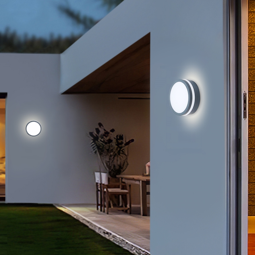 Brilagi - LED spoljašnje svetlo sa senzorom BENE LED/18W/230V prečnik 22 cm antracit IP54