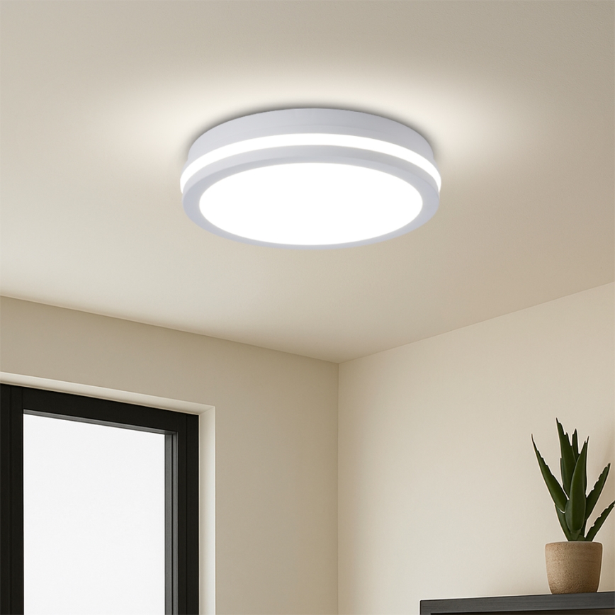 Brilagi - LED spoljašnje plafonsko svetlo sa senzorom BENE LED/24W/230V prečnika 26 cm, belo, IP54