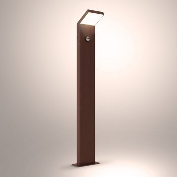 Brilagi - LED spoljašnja svetiljka sa senzorom RIANO LED/8W/230V braon IP65 80 cm
