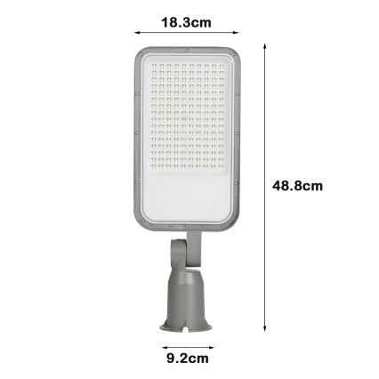 BRILAGI - LED spoljašnja ulična lampa sa zglobom URBANLIGHT LED/100W/230V siva IP65