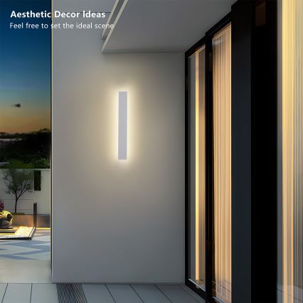 BRILAGI - LED spoljašnja zidna svetiljka LINEAR LED/12W/230V 3000K IP65 50 cm bela CRI 90