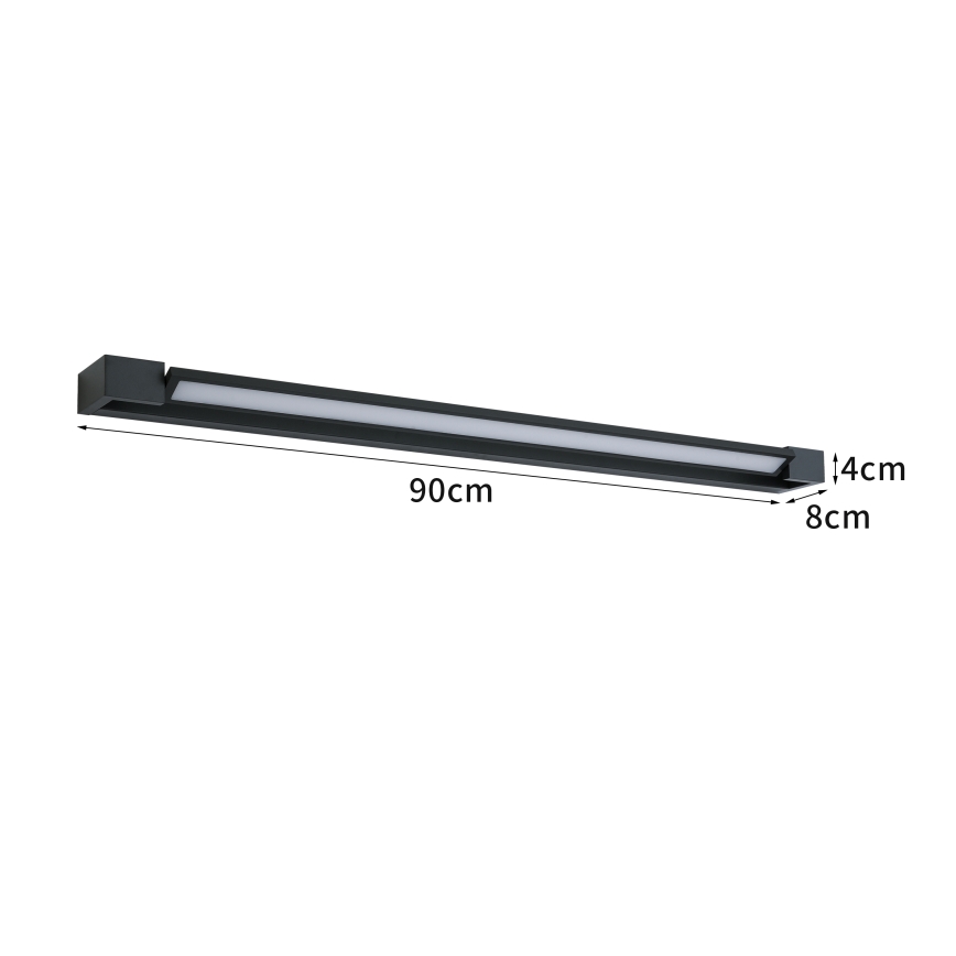 BRILAGI - LED Spoljna zidna svetiljka AQUA LINE LED/24W/230V 90 cm IP44 crna CRI 90