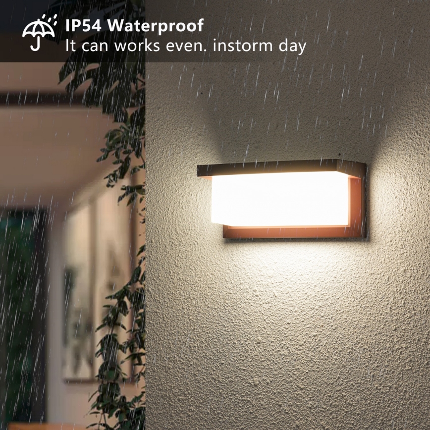 Brilagi - LED spoljašnja zidna svetiljka BRICKY LED/12W/230V braon IP54