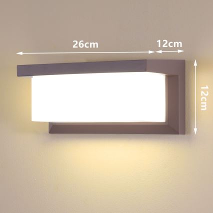 Brilagi - LED spoljašnja zidna svetiljka BRICKY LED/12W/230V braon IP54