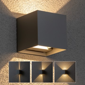 Brilagi - LED spoljašnja zidna svetiljka CUBE LED/6W/230V siva IP54