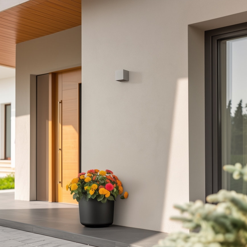 Brilagi - LED spoljašnja zidna svetiljka CUBE LED/6W/230V siva IP54