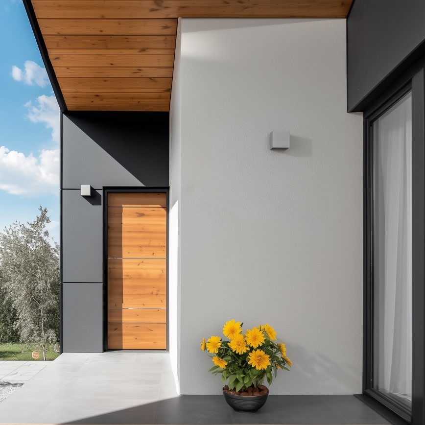 Brilagi - LED spoljašnja zidna svetiljka CUBE LED/6W/230V siva IP54