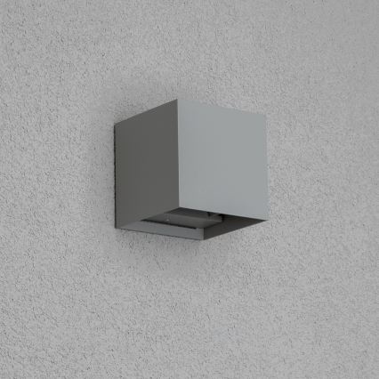 Brilagi - LED spoljašnja zidna svetiljka CUBE LED/6W/230V siva IP54