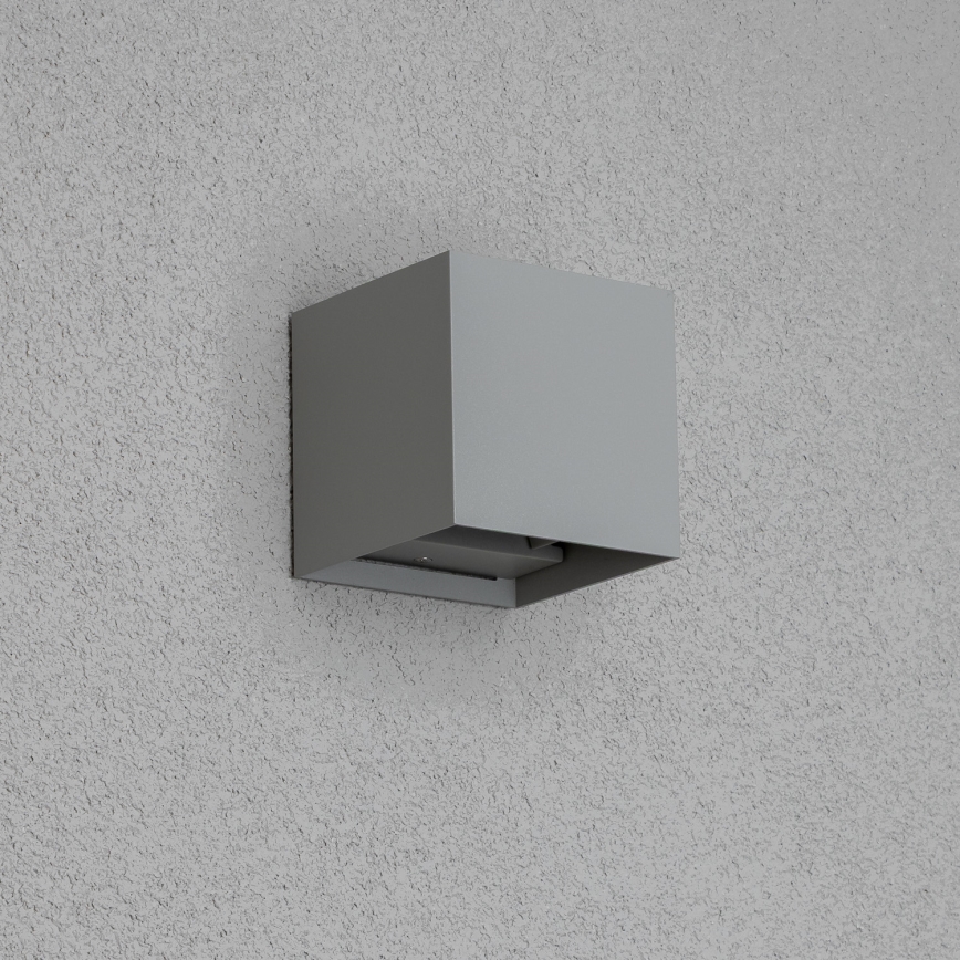 Brilagi - LED spoljašnja zidna svetiljka CUBE LED/6W/230V siva IP54