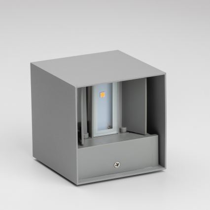 Brilagi - LED spoljašnja zidna svetiljka CUBE LED/6W/230V siva IP54