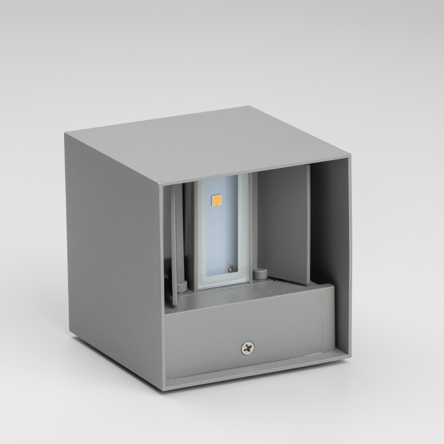 Brilagi - LED spoljašnja zidna svetiljka CUBE LED/6W/230V siva IP54