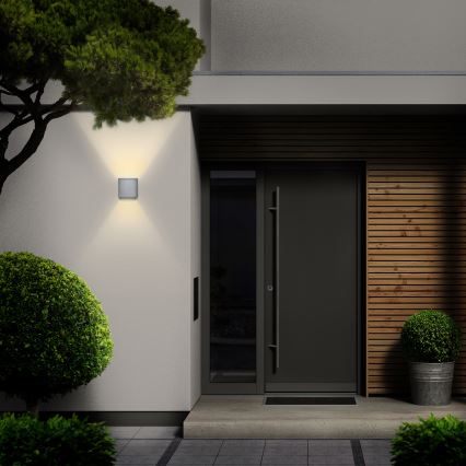 Brilagi - LED spoljašnja zidna svetiljka CUBE LED/6W/230V siva IP54