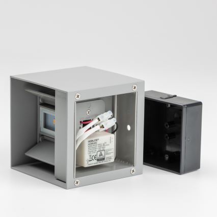 Brilagi - LED spoljašnja zidna svetiljka CUBE LED/6W/230V siva IP54