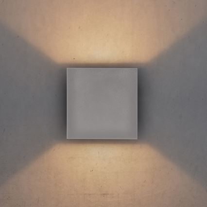 Brilagi - LED spoljašnja zidna svetiljka CUBE LED/6W/230V siva IP54