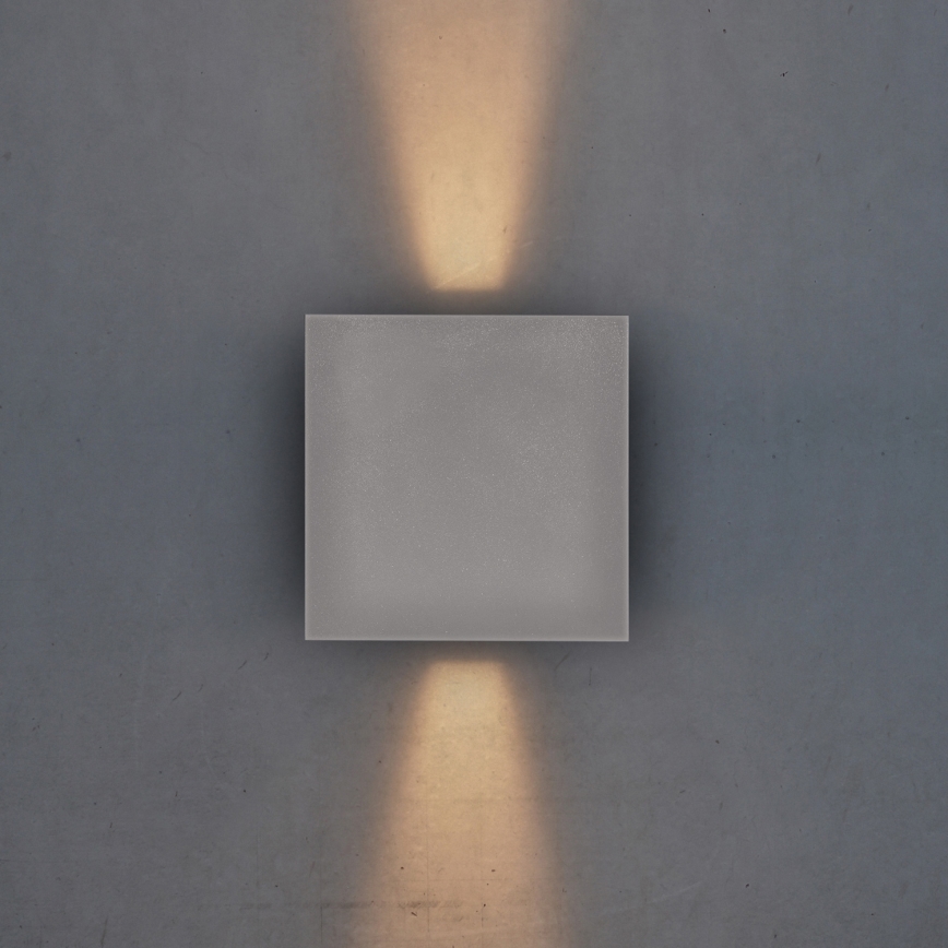 Brilagi - LED spoljašnja zidna svetiljka CUBE LED/6W/230V siva IP54