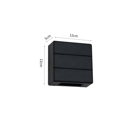 Brilagi - LED spoljašnja zidna svetiljka DOUBLERAY LINE LED/6W/230V crna IP54
