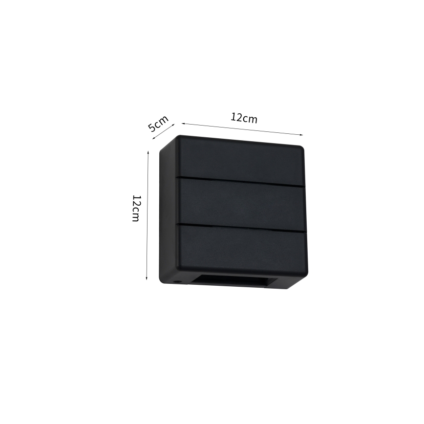 Brilagi - LED spoljašnja zidna svetiljka DOUBLERAY LINE LED/6W/230V crna IP54